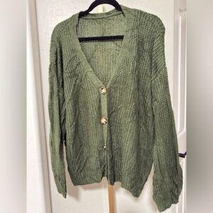 Women's Green Knit Sweater
